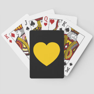 Jeu De Cartes Coeur or jaune sur noir