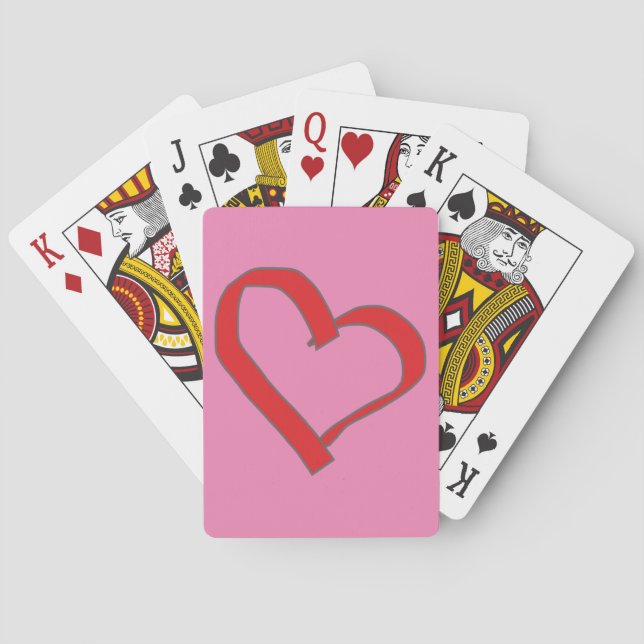 Jeu De Cartes Coeur rouge (dos)