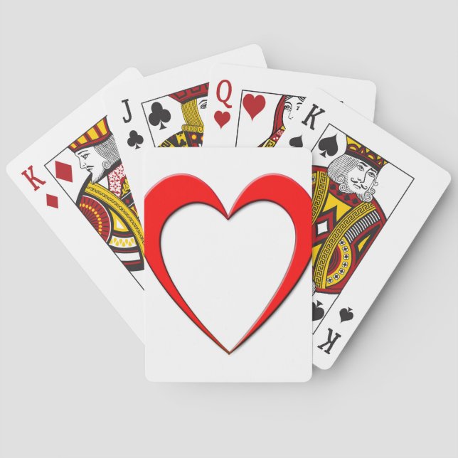 Jeu De Cartes Coeur rouge (dos)