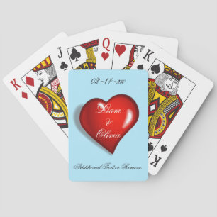 Jeu De Cartes Cœur Rouge Mariage