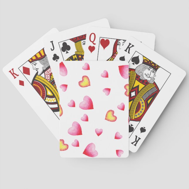 Jeu De Cartes Coeur rouge mignon romantique (dos)