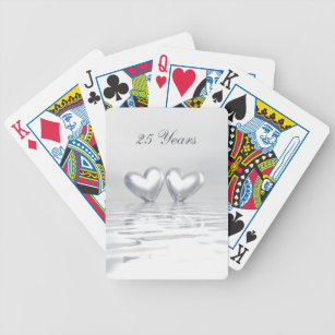 Cartes A Jouer Mariage Anniversaire 25 Ans Zazzle Fr