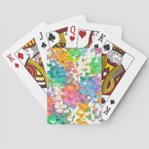Jeu De Cartes Cœurs de Confettis Pastels