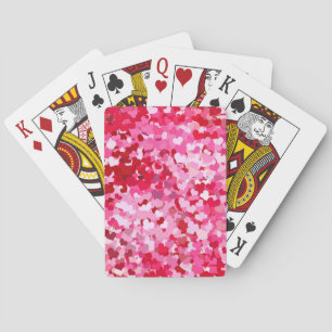 Jeu De Cartes Cœurs de confettis roses