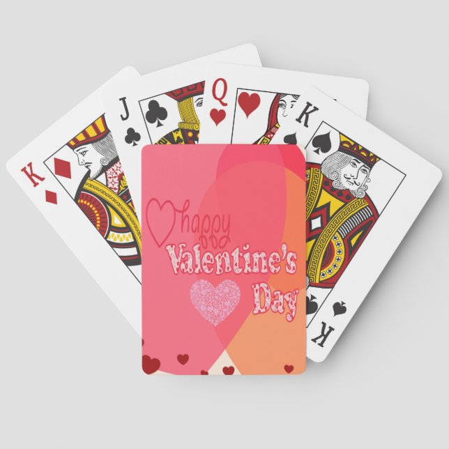 Jeu De Cartes Coeurs de la Saint Valentin (dos)