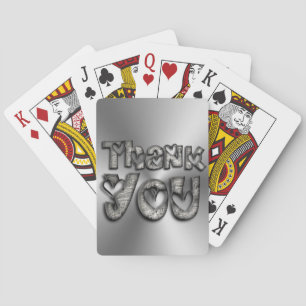 Jeu De Cartes Coeurs de Merci Drôle Typographie Jouer des cartes