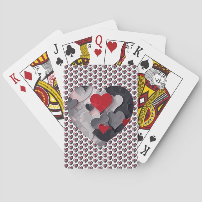 Jeu De Cartes Coeurs enchantés (dos)