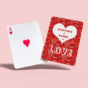Jeu De Cartes Coeurs mignons couple de la Saint Valentin