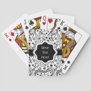 Jeu De Cartes Coeurs personnalisés tendance et Motif de doodle d