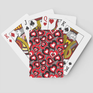 Jeu De Cartes Coeurs, rouge, noir, blanc