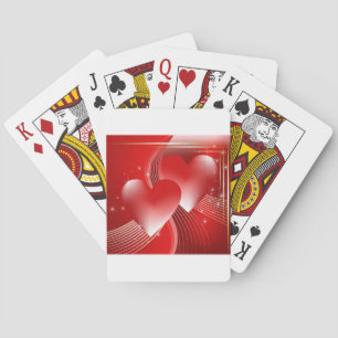 Jeu De Cartes Coeurs rouges