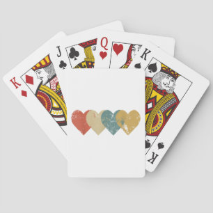 Jeu De Cartes Coeurs vintages Cool Retro Valentines Jour Cadeau
