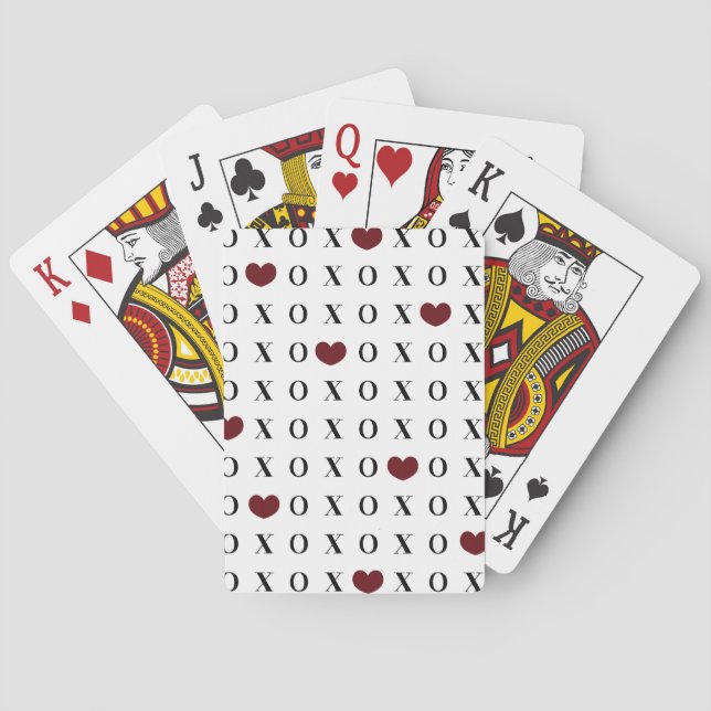 Jeu De Cartes Cœurs XOXO (dos)