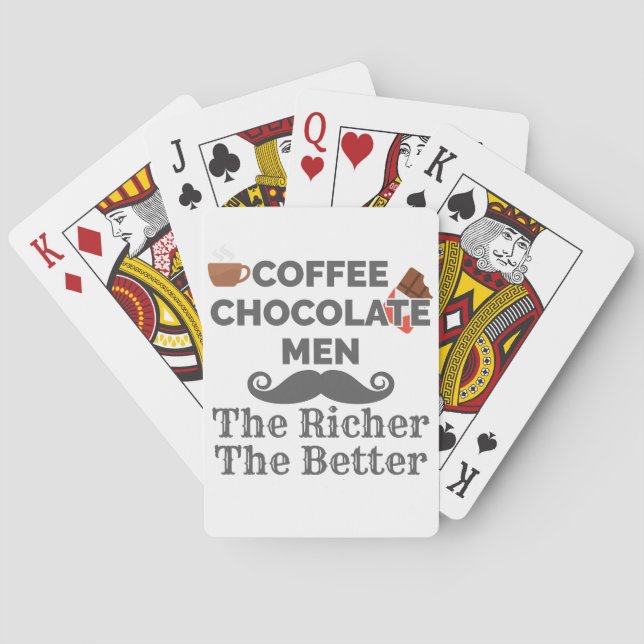 Jeu De Cartes Coffee Lover Chocolate Men The Richer Better (dos)