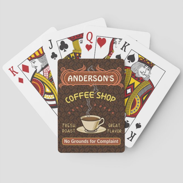 Jeu De Cartes Coffee shop with Mug Create Your Own Personalized (dos)