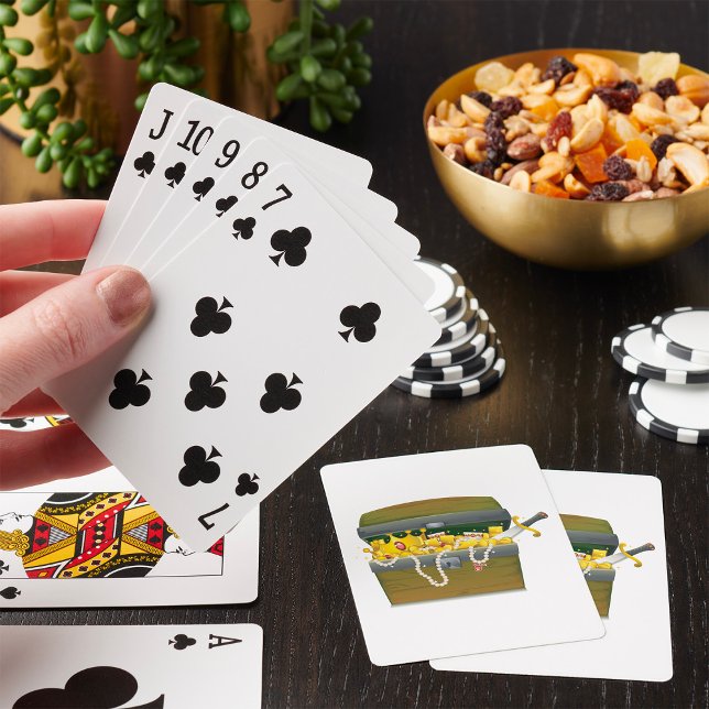 Jeu De Cartes Coffre au trésor de pirate avec bijoux et épée (Créateur téléchargé)