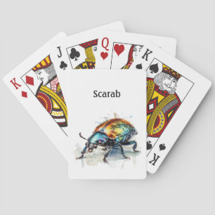 Jeu De Cartes Coléoptère iridescent à l'aquarelle, personnalisé