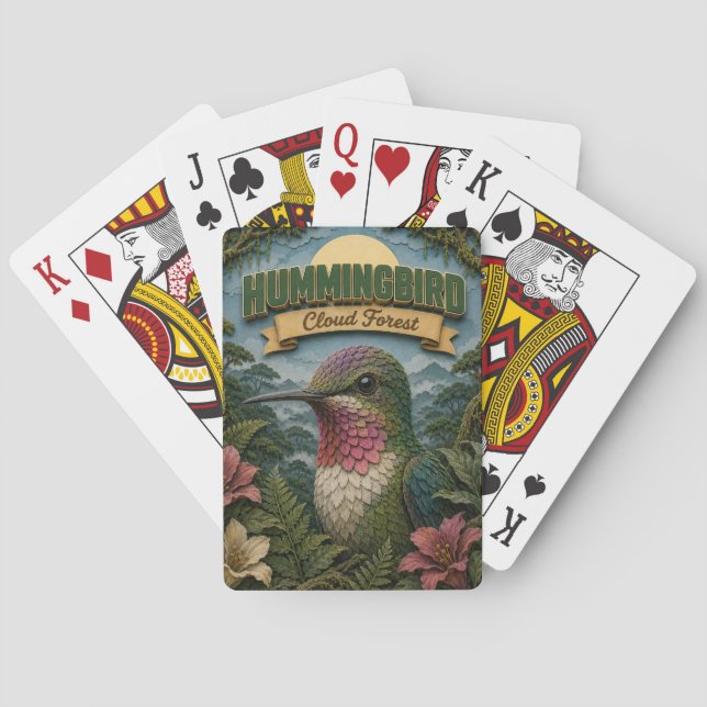 Jeu De Cartes Colibri Forêt de Nuages POPCUT (dos)