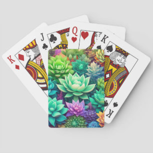 Jeu De Cartes Collage Aloe Vera et Succulents