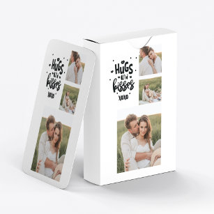 Jeu De Cartes Collage Couple Photo & Hugs Et Baisers Phrase Love