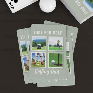 Jeu De Cartes Collage de photos de golf Papa golfeur Cartes à jo