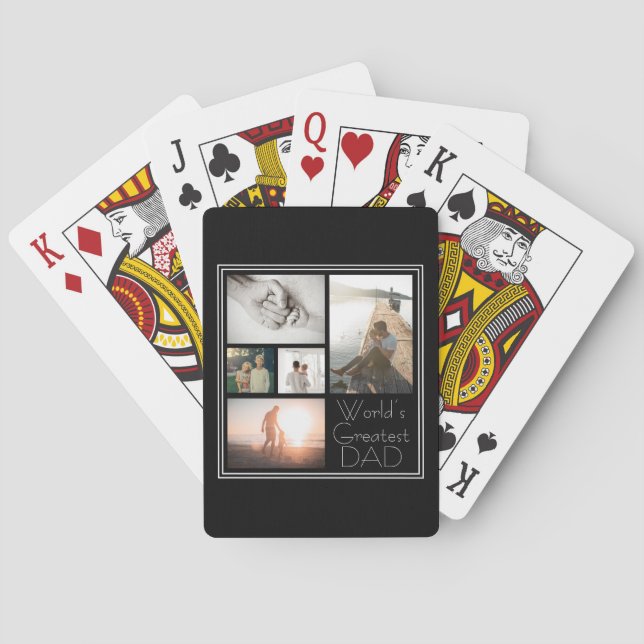 Jeu De Cartes Collage photo de la plus grande famille de papa du (dos)