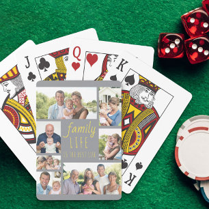 Jeu De Cartes Collage photo de la vie de famille 7 images gris j