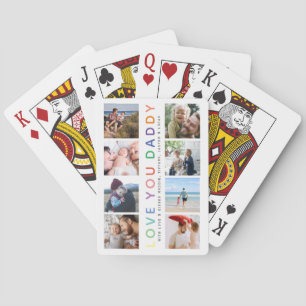 Jeu De Cartes Collage photo souvenir arc-en-ciel 'JE T'AIME PAPA