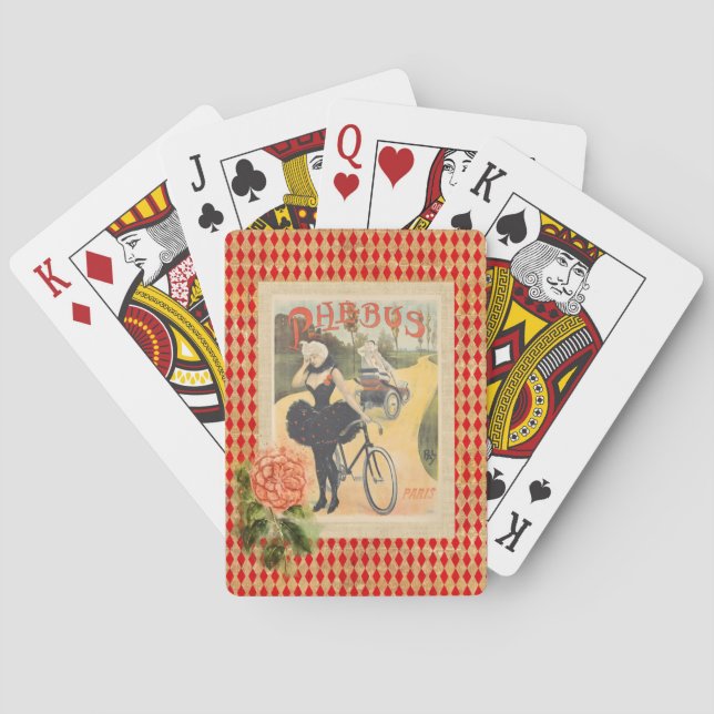 Jeu De Cartes Collage vintage Phebus Woman & Cycle (dos)