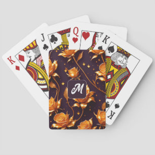 Jeu De Cartes Collection de Roses de luxe Gold Boho tendance