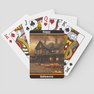 Jeu De Cartes Collection Halloween Citrouille Maison éffrayante