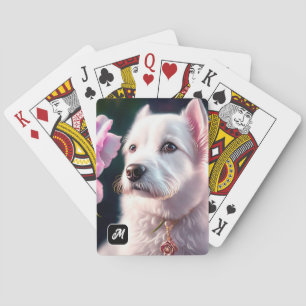 Jeu De Cartes Collection rose Et Mignonne Chien
