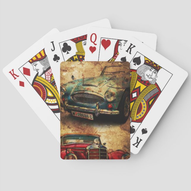 Jeu De Cartes Collector's Distressed Vintage Cars (dos)