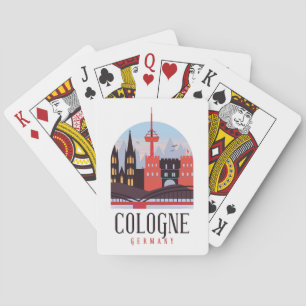 Jeu De Cartes Cologne Allemagne Skyline Voyage Vintage
