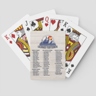 Jeu De Cartes Colorado 14ers Fourteeners Escalade de montagne