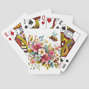 Jeu De Cartes Coloré, Abeille printanière/florale
