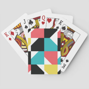 Jeu De Cartes Coloré, moderne, tendance, amusant motif géométriq