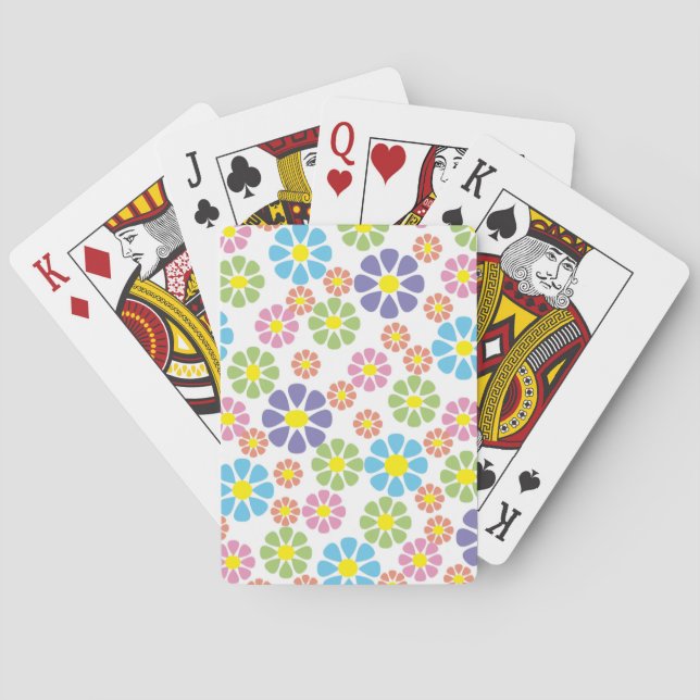Jeu De Cartes Colorful floral art pattern design (dos)