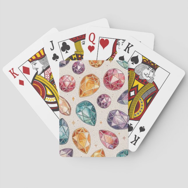 Jeu De Cartes Colorful Gemstone Pattern (1) (dos)