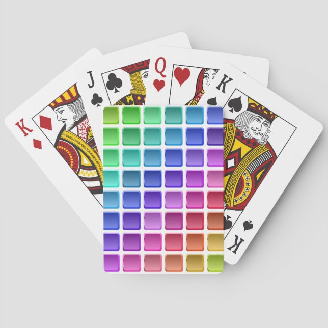 JEU DE CARTES COLORFUL TILE SQUARES (dos)
