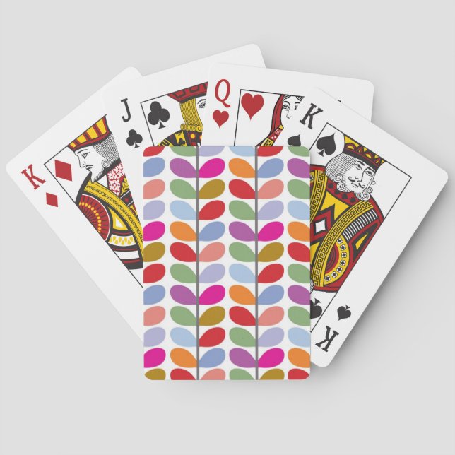 Jeu De Cartes Colourful Leaf Pattern (dos)