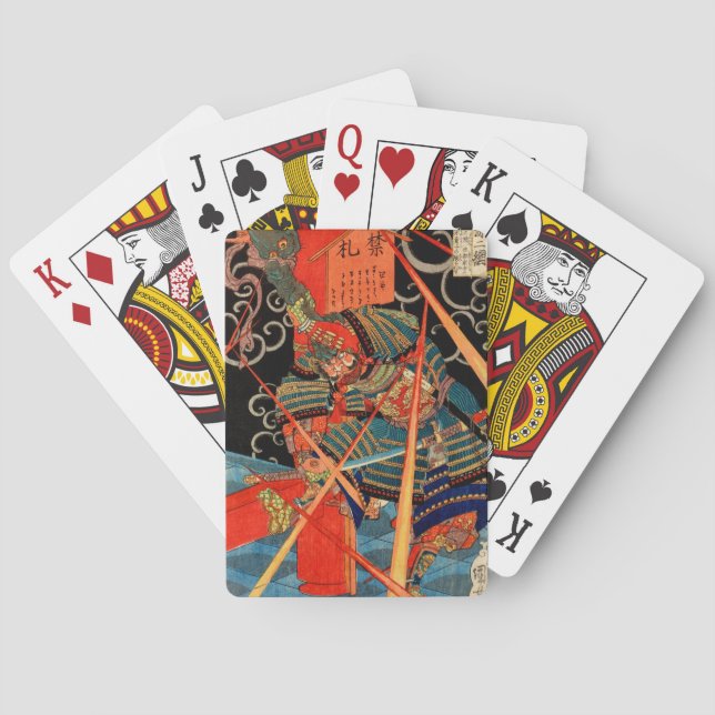 JEU DE CARTES COMBAT DE SAMOURAÏ CONTRE UN MONSTRE (dos)