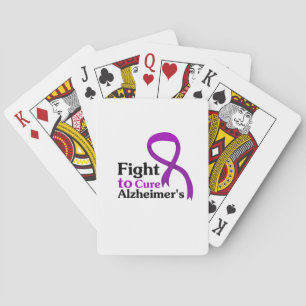 Jeu De Cartes Combat pourpre de ruban de la maladie d'Alzheimers