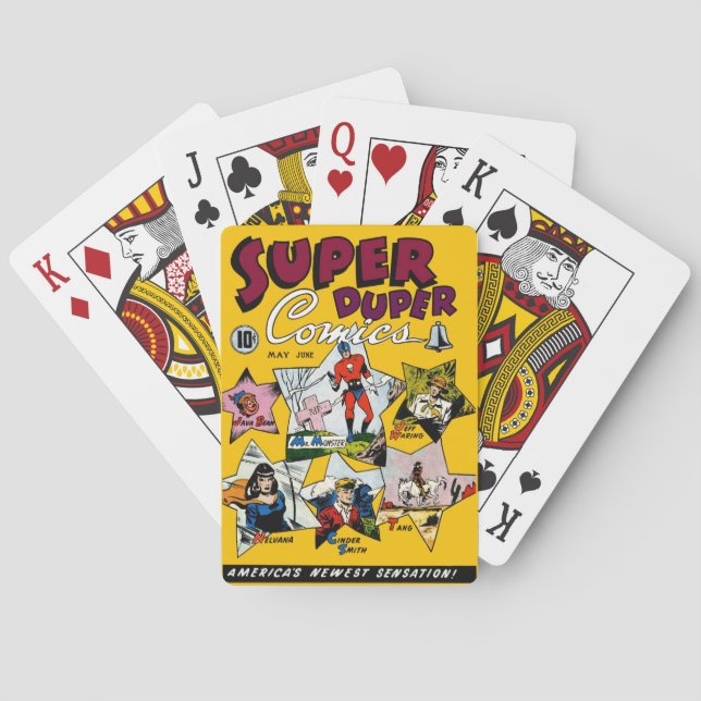 Jeu De Cartes Comédie vintage Super Hero (dos)