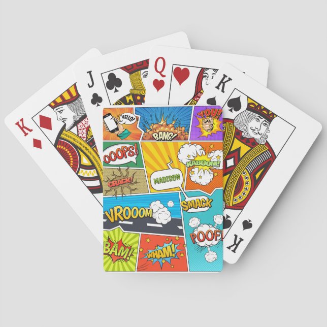 Jeu De Cartes Comics de noms personnalisés (dos)