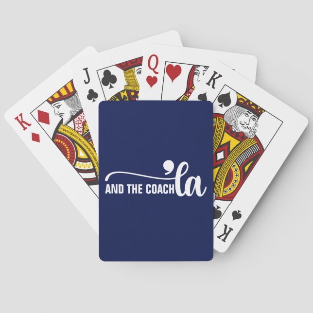 Jeu De Cartes Comma la & Coach | Kamala Harris Coach Blue (dos)