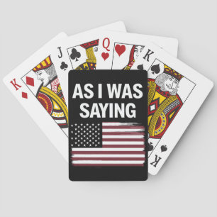 Jeu De Cartes Comme je le disais Drôle Politique Trump 2024