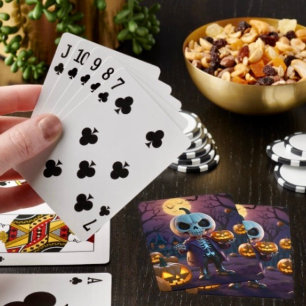 Jeu De Cartes Compagnon squelette de champ de citrouilles