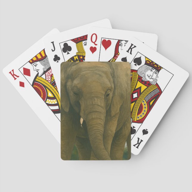 Jeu De Cartes Compagnons éléphants dans la lumière de Savannah (dos)