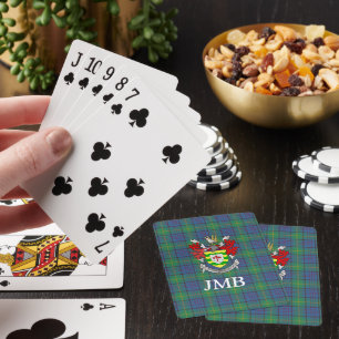 Jeu De Cartes Comté d'Irlande Donegal Tartan Monogram